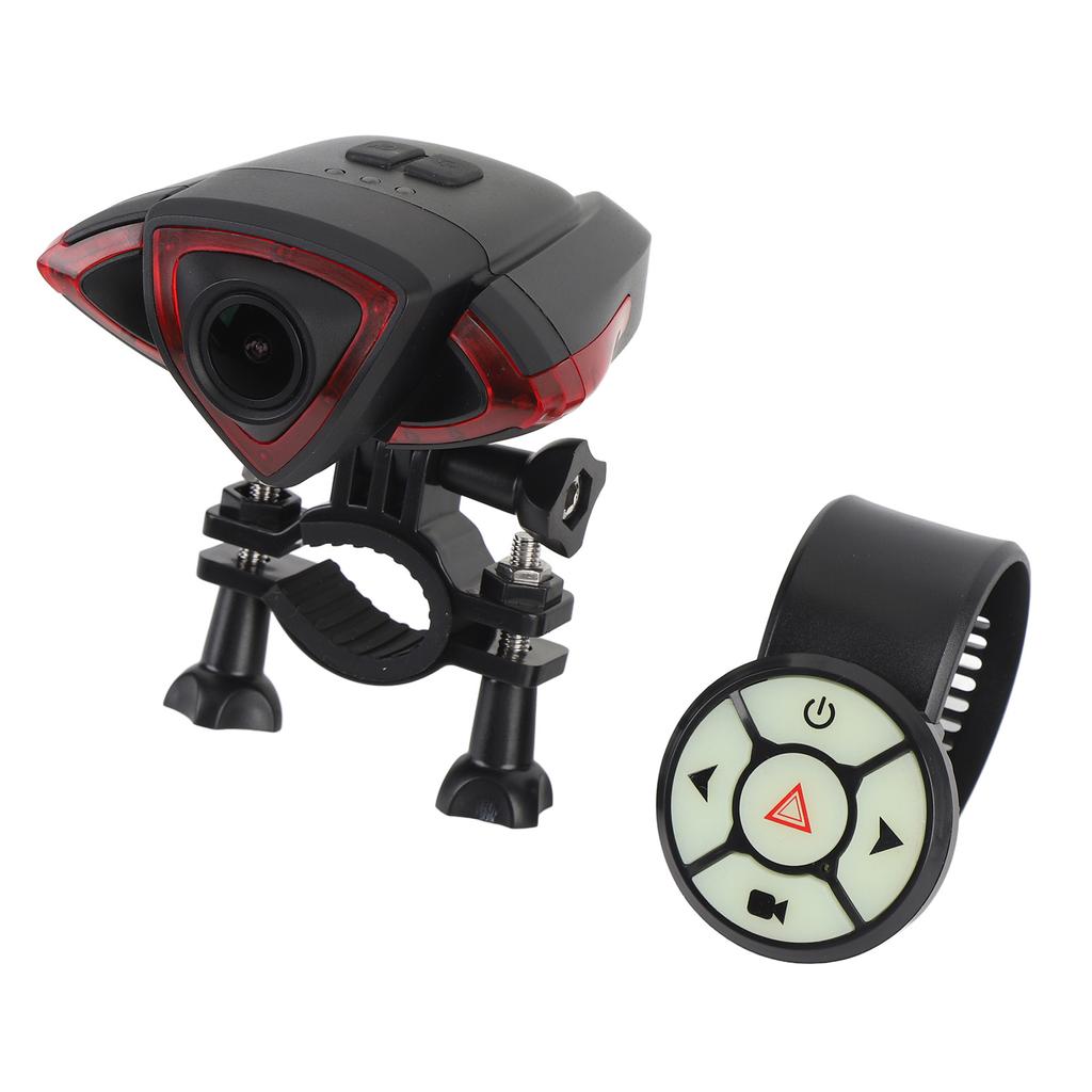 Cycling Camera with Tail Light 1080P Rear View Camera Recorder IPX5 Water Resistant 150 Degree Wide Angle EIS Anti