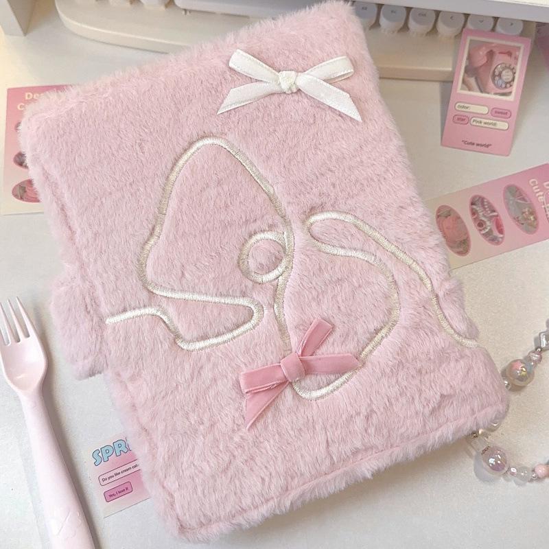 Rosa Rosett A5 4-Ficks Kortpärm: Flickaktigt 3-tums Polaroid Fotoalbum för Förvaring