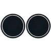 2PCs Car Carbon Fiber Coaster Non-slip Water Cup Pad Car Slot Gadgets Mat Silica Pad Cup Holder Car Interior Accessories Decal