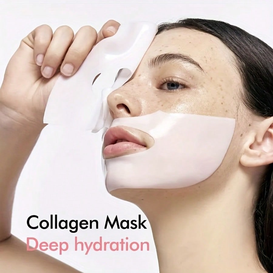 1/3/5pcs Sleep Collagen Hydrating Facial Mask, Contains Hyaluronic Acid And Niacinamide, Facial Care