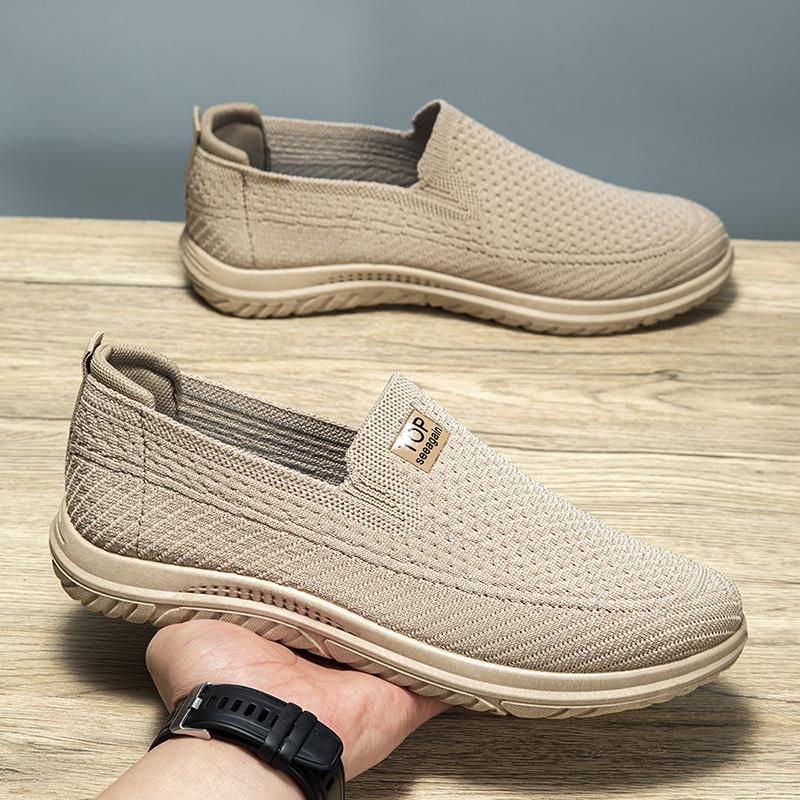 Spring Lightweight Breathable Men's Casual Old Beijing Cloth Shoes - Hollow, Comfortable, Low-Top, Soft Sole