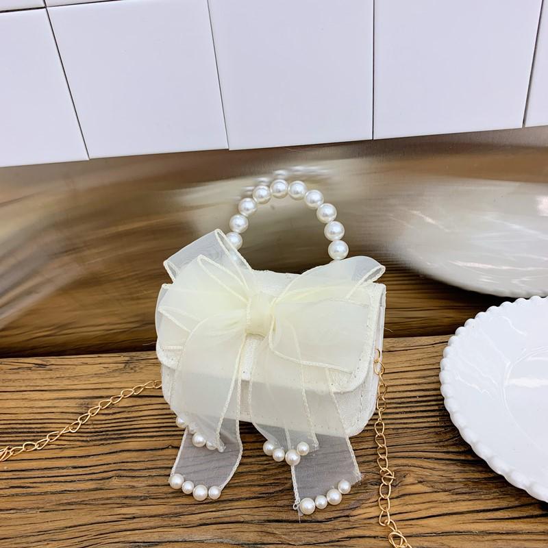 2025 Kinder Prinzessin Perle Schleife Umhängetasche