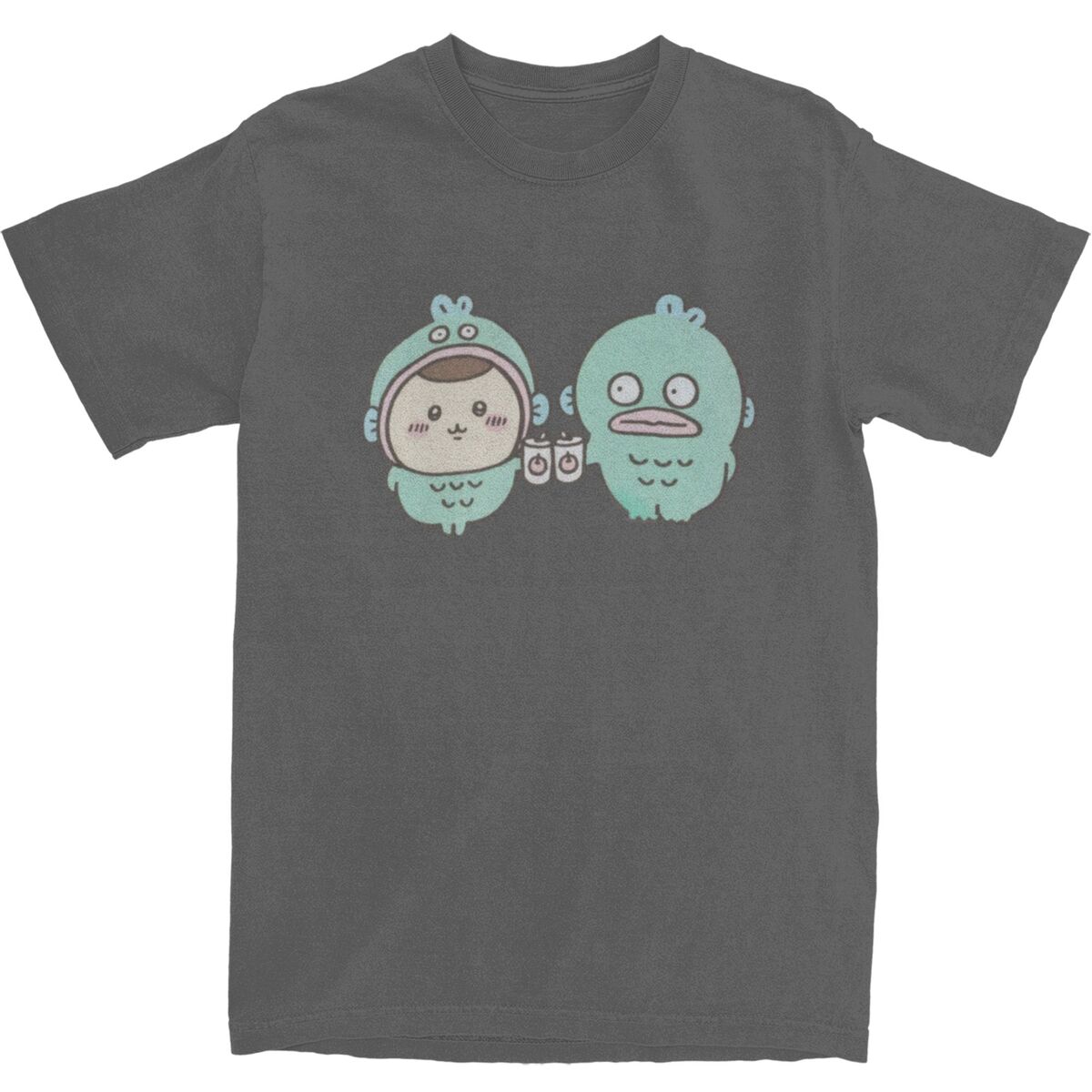 

Miniso Summer Chiikawa Cotton TShirts Kurimanju Hangyodon Novelty Tee Shirt for Women Awesome Pattern Short Sleeve Tops Popular L