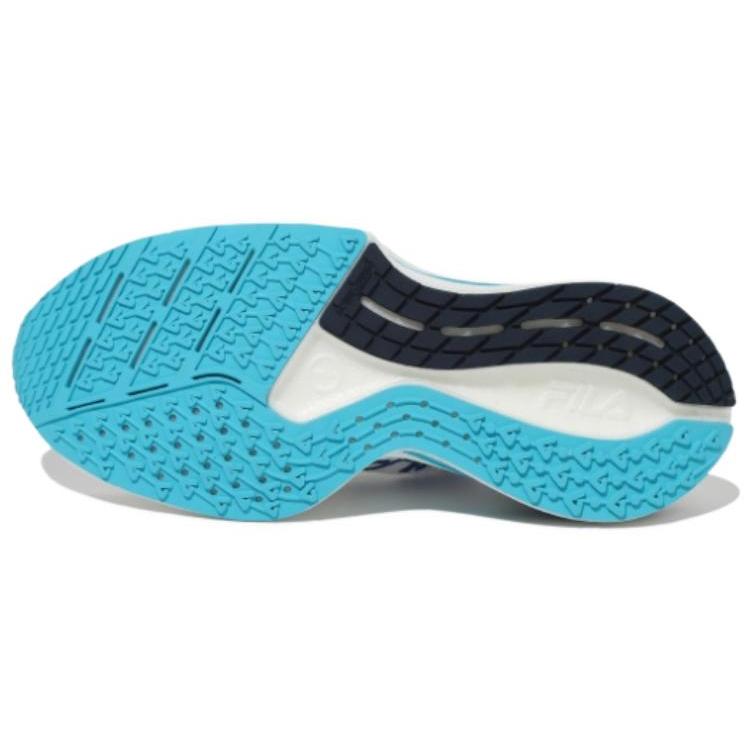 FILA Cushioning, Wear Resistant Low top Running Shoes Unisex White Blue Korean Style 5RM02570F_110