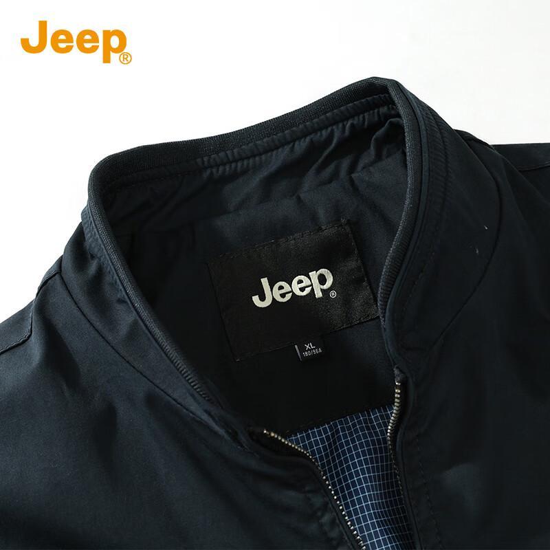 Jeep Men's 2025 Autumn/Winter Pure Cotton Stand Collar Jacket