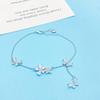 S925 Sterling Silver Butterfly & Flower Bracelet for Women - Elegant High-End Fashion