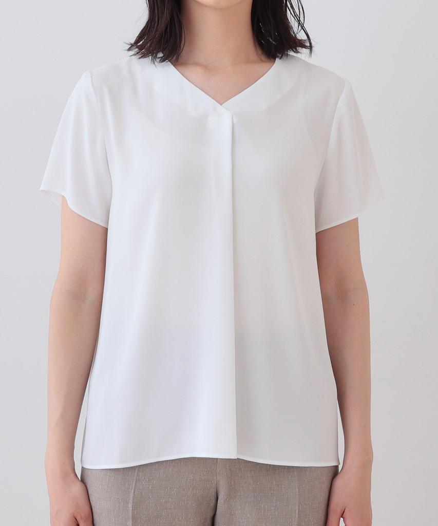 INDIVI Washable Tuck Blouse for White Size 38 12782523 Commuting, Women's, (001), (M),