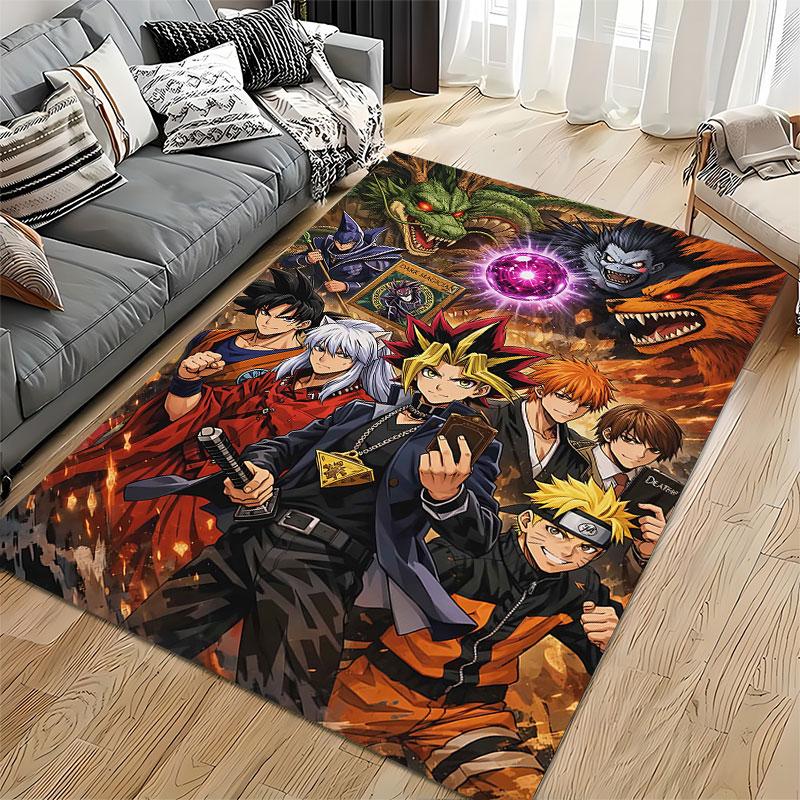 Anime Character Collage Carpet suitable as a non-slip mat for the living room or bedroom sofa