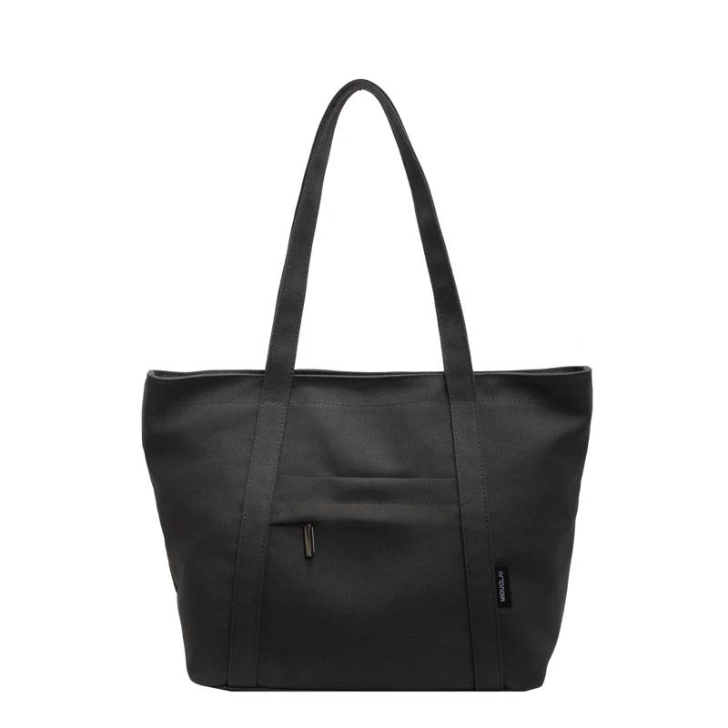 

Большая вместительная сумка из холста в стиле ленивой моды для женщин, новая японская минималистская сумка через плечо для студентов и студентов университетов