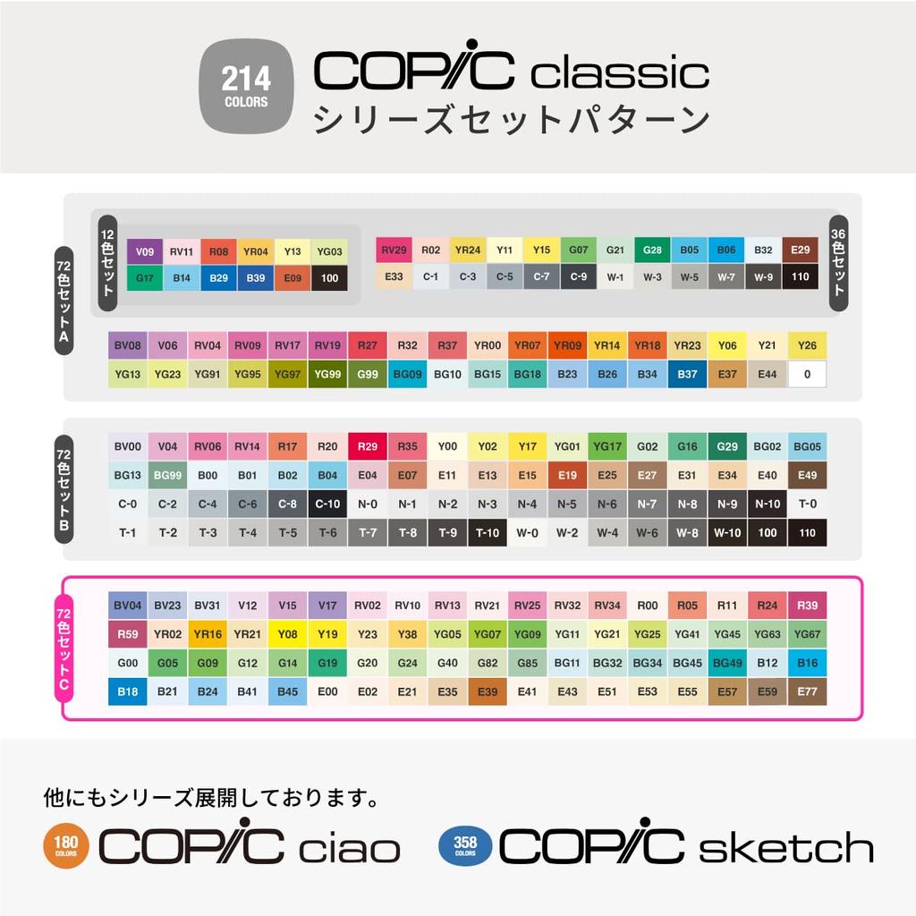 Too Copic Classic 72-Farben-Set C