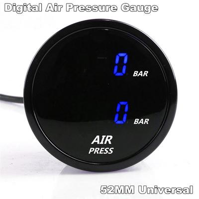 52mm Blue LED Air Pressure Gauge Air Suspension Ride Gauge W/ Electrical Sensors