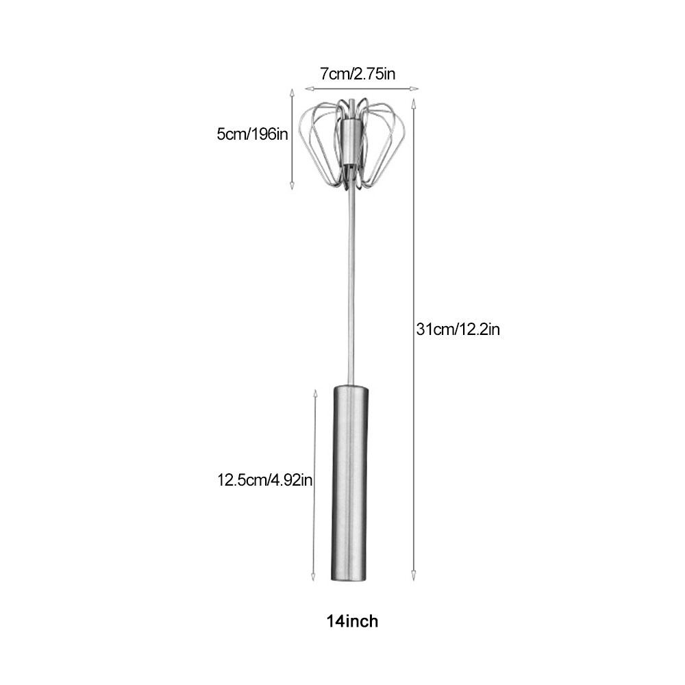 Semi Automatic Egg Beater 304 Stainless Steel Egg Whisk Manual Hand Mixer Self Turning Egg Stirrer Kitchen Accessories Egg Tools