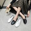 The first layer of cowhide 2025 autumn Korean version of genuine leather mother shoes women's lazy grandma shoes women's casual loafers Doudou shoes