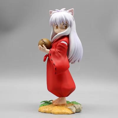 Gk 16cm Childhood Sesshoumaru Anime Figures Inuyasha Stand Kawaii Look Back Model Desktop Decoration Children Toy Christmas Gift