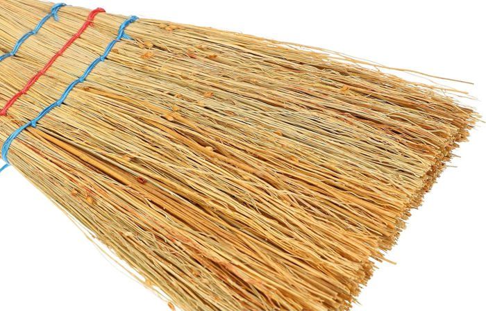 Mini Straw Broom 20 Cm with 10 Cm Wooden Handle - For Small Areas - Kotarbau®