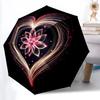 1pc Heart Bloom Automatic Folding Umbrella - Compact 8-Rib Design, Durable Plastic & Iron, Lightweight for Outdoor Daily Use240