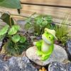 Funny Frogs Panda Fishing Statue for Garden Outdoor Decors Resins Animal Miniature Figurine Landscape Sculpture Ornament