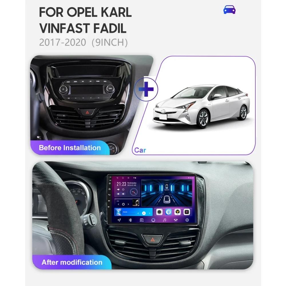 Android dla OPEL Karl VinFast Fadil 2017-2020 Nawigacja samochodowa Multimedia Ekran Autoradio Jednostka główna Carplay NIE 2din 2 Din DVD