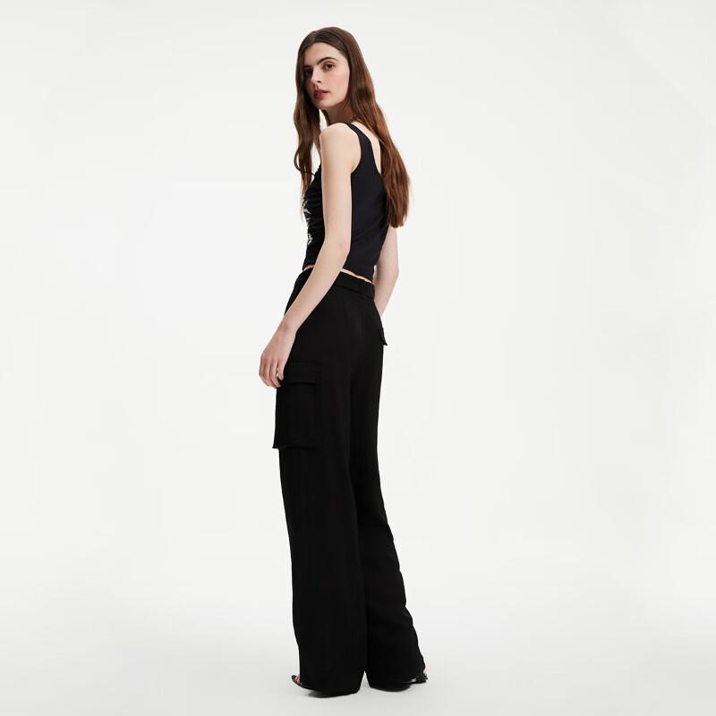 VEROMODA Women's Mid-Rise Wide-Leg Casual Trousers