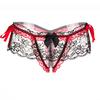 Women's Sexy Lace Panties High-Crotch Transparent Floral Briefs Underwear