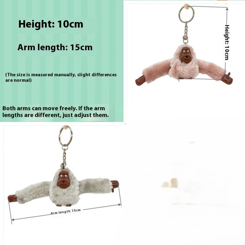 Cute Long-Tailed Monkey Key Chain Cartoon Cute Monkey Keychain Plush Toy Doll Bag Accessories Gift For Children