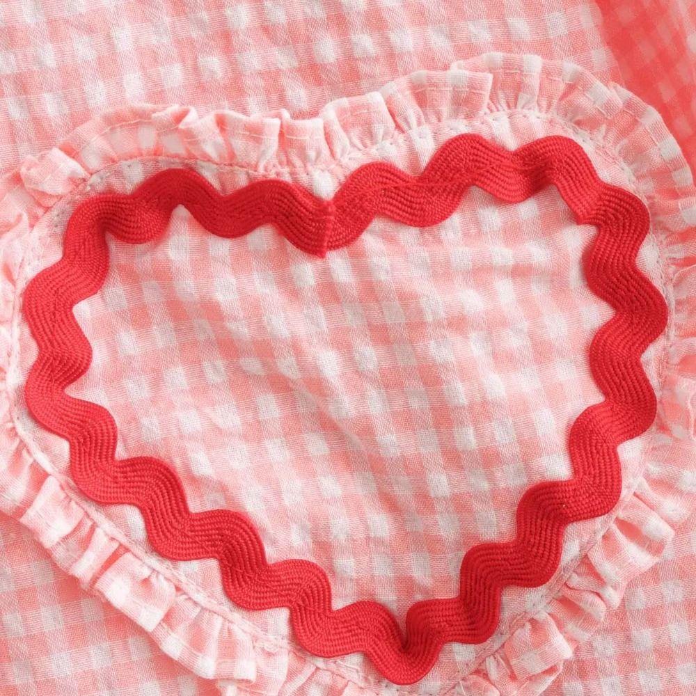 Stripe Plaid Bowknot Lace Up Blouse Ruffle Loose Chic Puff Sleeveless Blouse Tops  Party