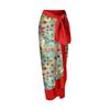 European & American Holiday-Style Women's Printed Beach Skirt with Tie-Up Design (Half-Length)