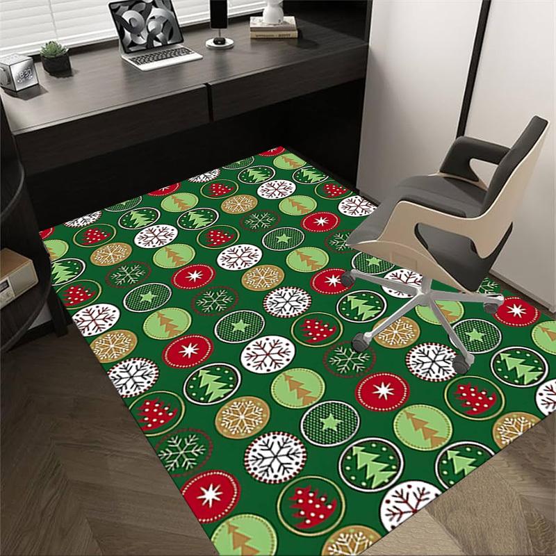 

1PC Christmas tree Snowflake Extra Large Non Slip Floor carpet, Office, family, bedroom, Large Area Rug Indoor Rugs, Vibrant Colors 60cm by 90cm