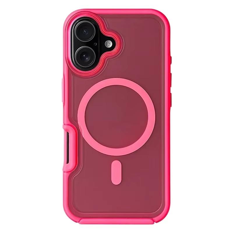 

Fluorescent Candy Colour Car Magnetic Matte Phone Case for IPhone 16 15 14 Plus 13 12 Pro Max Wireless Charge Protector Cover iPhone 12 Pro