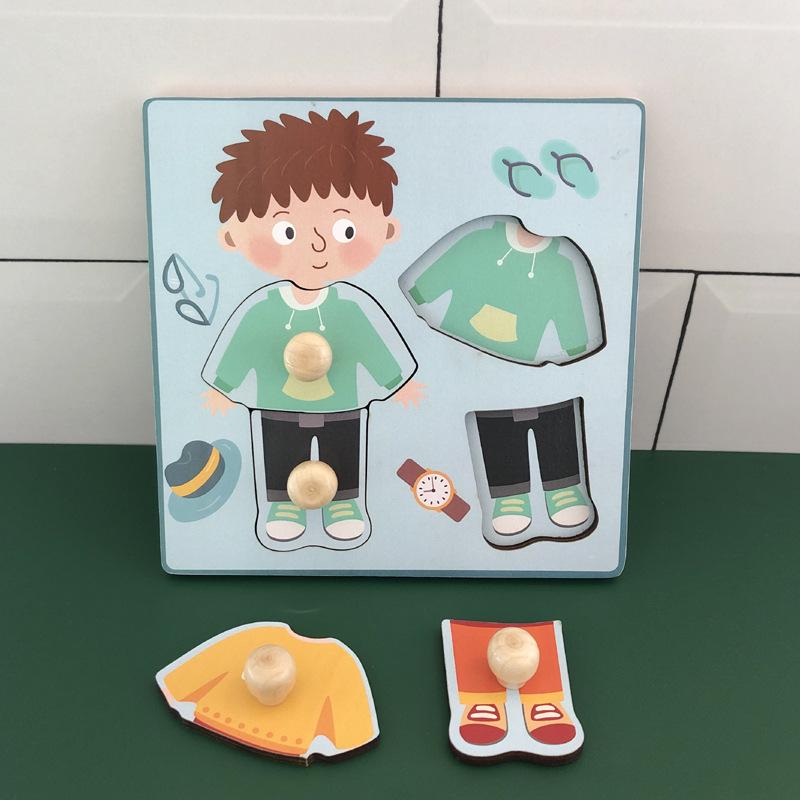 Montessori Kognitive Puzzleblöcke für Kleinkinder - Formensortierspielzeug für Jungen und Mädchen im Alter von 1-2 Jahren