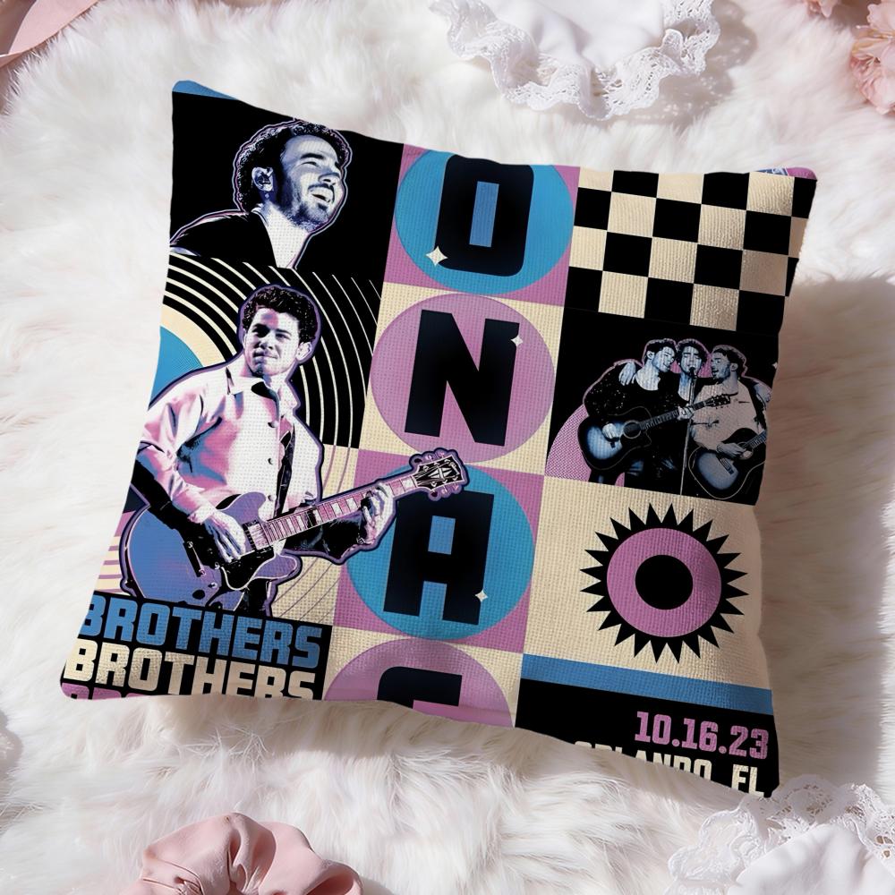 Band J-Jonas Brothers Cushion Cover Premium Comfort Reversible Pillow Cove -Two In One Design for Any Room & Car Interior