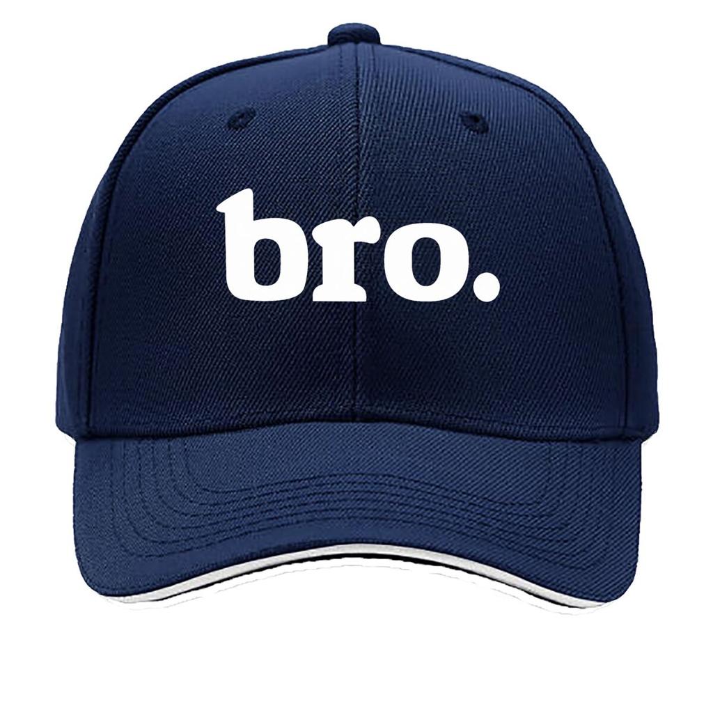 Boys Bro Text Graphic Design Sandwich Baseball Cap Unisex Women Sun Cap Outdoor Workouts Hat