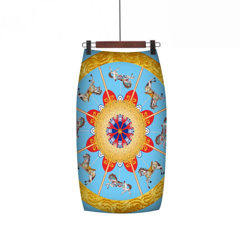 Digital Print Mid-Length Women's Skirt - Chic and Trendy