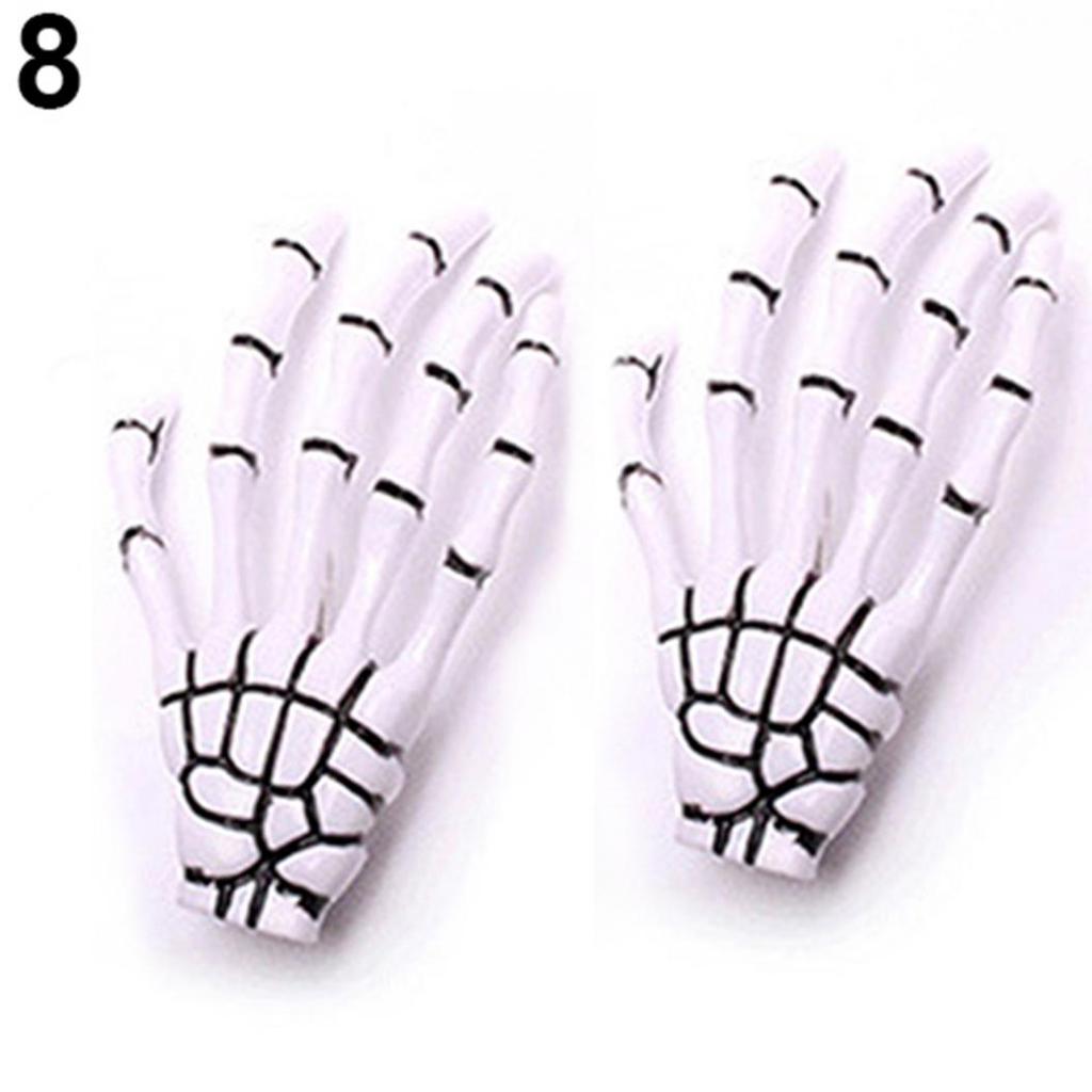 Modische Punk-Schädel-Pfoten-Haarnadel, übertriebener Totenkopf-Knochen-Handkrallen-Haarschmuck