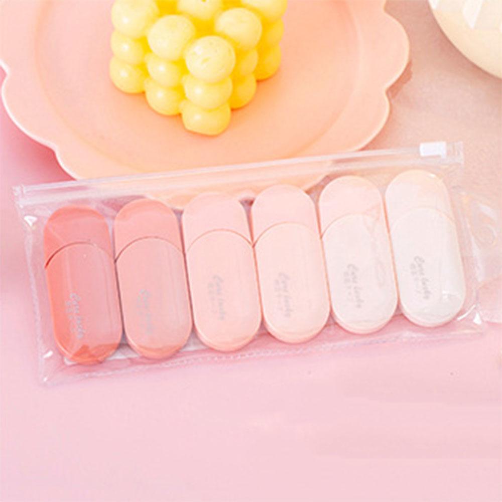 6pieces Set Kawaii Gradation Correction Tape Set - 6 Pieces for Kids and Students