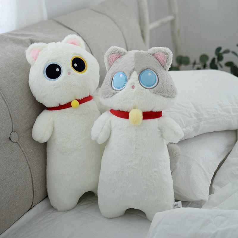 Cute Cat Long Throw Pillow Plush Toy Doll Kitten Cat Doll Children's Doll