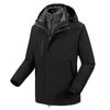 Custom Logo 3-in-1 Windbreaker with Fleece Down, Warm Jacket for Autumn/Winter, Embroidered Workwear.