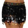 Γυναικεία ψηλόμεση σέξι μισή φούστα με παγιέτα αξεσουάρ μέσης με παγιέτες φουλάρι στη μέση
