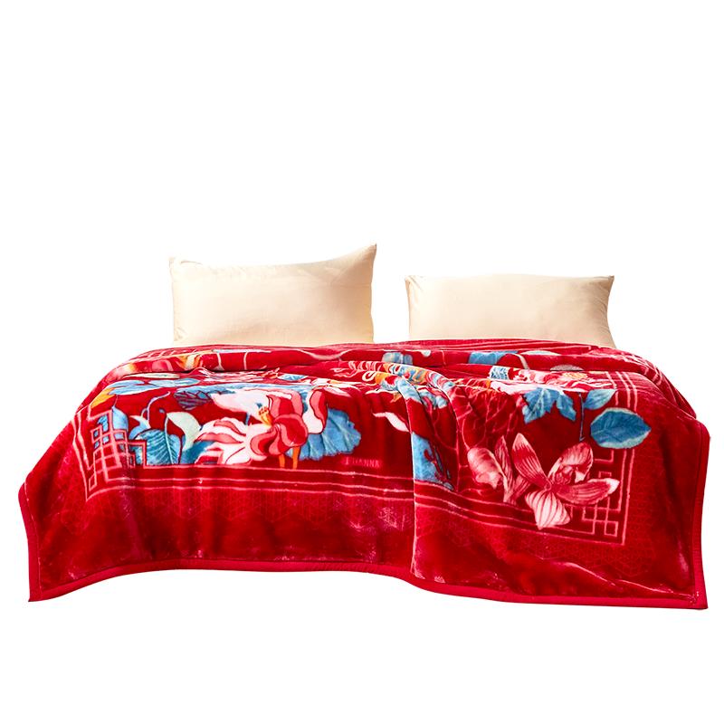 Fuanna Dragon & Phoenix Wedding Raschel Blanket 200x230cm