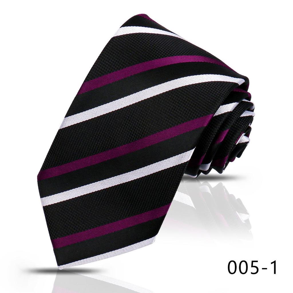 Hochwertige Herren-Seidenkrawatte, 8 cm breit, für Business und Hochzeitsanzug, mit diagonalen Streifen und Karomuster