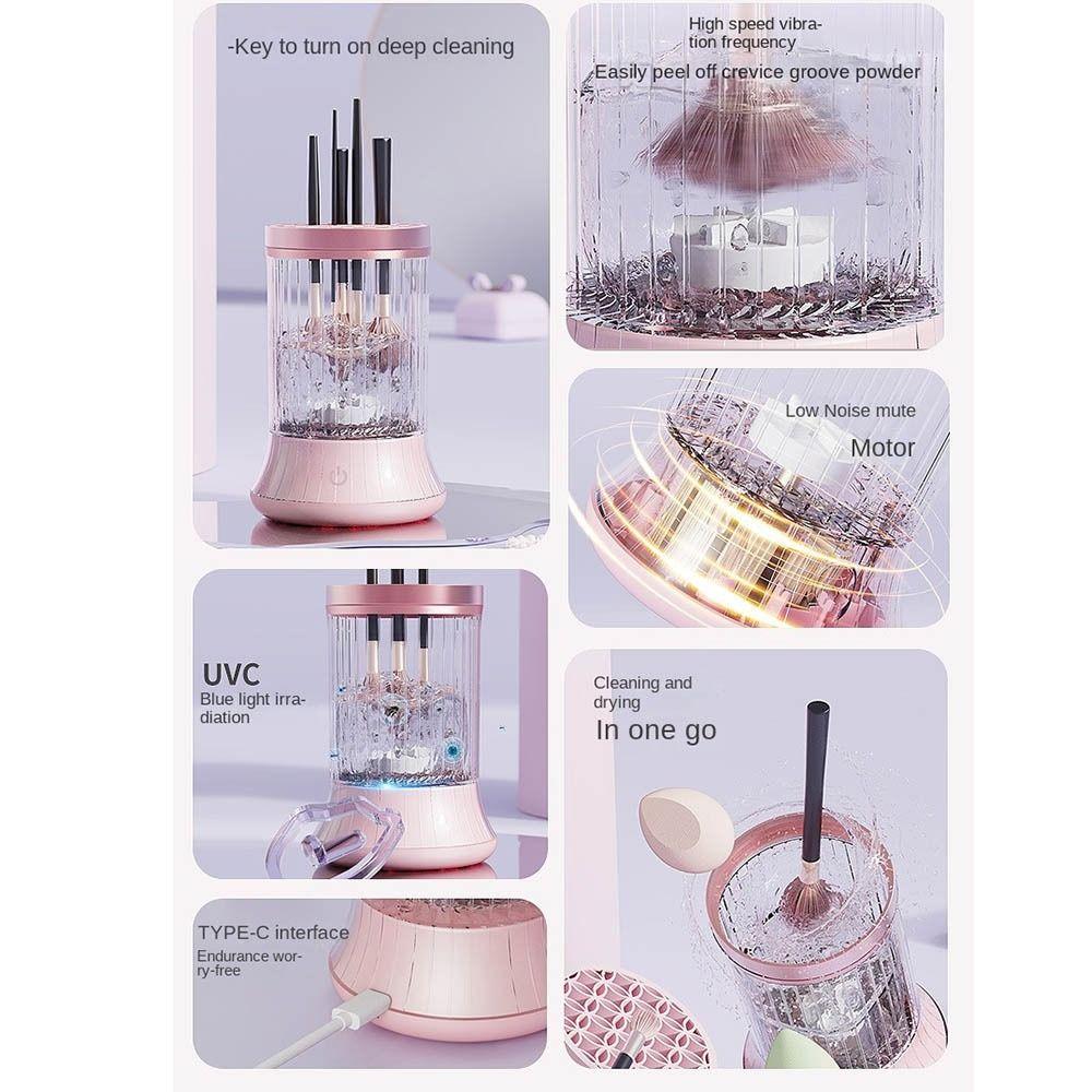 Quick-dry Cosmetic Brush Cleaner Machine Convenient Makeup Brush Cleaning Tool  Women