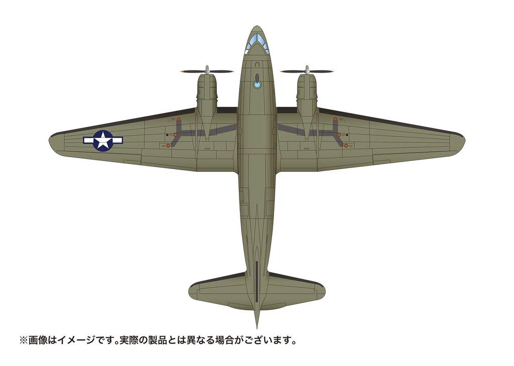 Platz WWII US Army Transport Plane Commando USAAF Plastic Model 1/144 C-46D PD-25