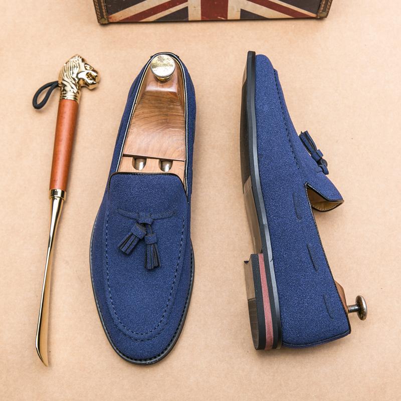 

Мода Новые Мужские Туфли с Кисточками ПУ Анти Вельвет Хлопок Повседневные Офисные Деловые Универсальные Формальные Туфли Банкетные Туфли Размер 38-48 Мужская Обувь 48 синий