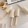 Hanging Wooden Handle Non-Stick Loofah Brush for Cleaning Tea, Glass, and Ceramic Cups