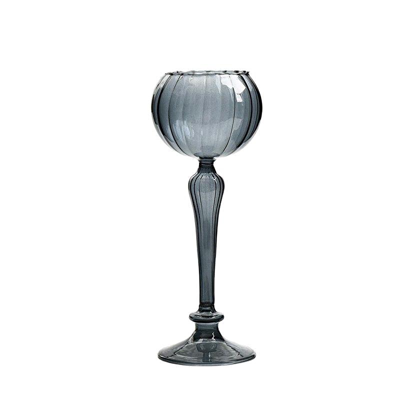 

1 шт. Подсвечник Атмосфера Полосатый узор Настольный Подсвечник для свечи Гостиная Рукоделие Декоративные Стеклянные Художественные Орнаменты Домашний Декор