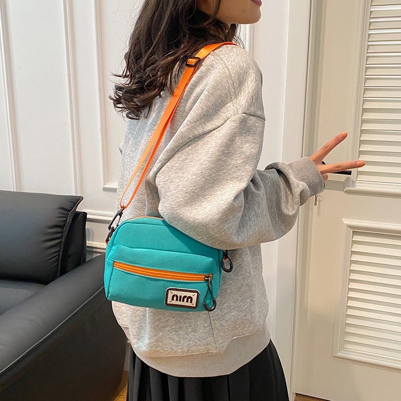 Women's Bag New Small Square Bag Fashionable Contrasting Color Messenger Bag Shoulder Bag