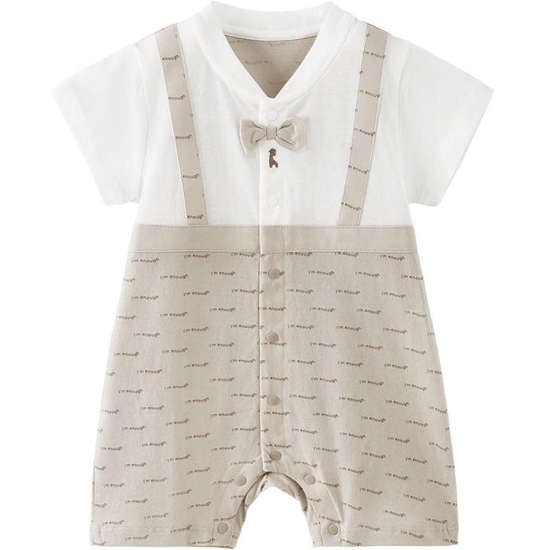 TONGTAI Baby Boy Summer Cotton Short Sleeve Romper 90