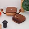 Small Crab Coaster Solid Wood Holder Japanese Style Heat Resistant Tea Set Insulation Mat Dining Mat Cute Tea Water Cup Mat New