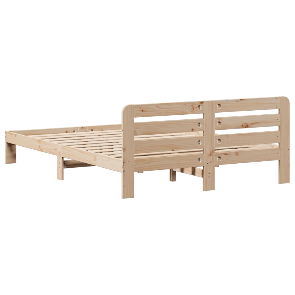 Solid Wood Bed without Mattress 120 x 200 cm Pine Wood