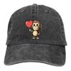 Einfarbige Dad Hats Affe Mit Einem Ballon Herz Damenmütze Sonnenschutz Baseballkappen Einheitsgröße